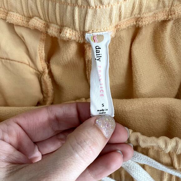 Anthropologie Daily Practice Peach Orange For Love Jersey Knit Shorts S - Picture 5 of 9